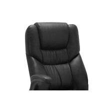 Silla de Oficina Manager en Polipiel Negro - 119/110 x 77 x 70 cm.