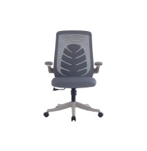 Silla de Oficina Ergonómica con Malla de Tela Gris, Reposabrazos y Gran Resistencia - 100/90x52x50 cm, Comodidad y Durabilidad