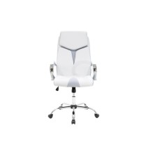 Sillón de Dirección en Piel Sintética Blanco: ¡Elegancia y confort para tu oficina!